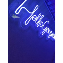 Dekoraven Hello Gorgeous Neon Tabela Yazı Neon Led Dekoratif Duvar Aydınlatması Neon Duvar Dekorasyonu