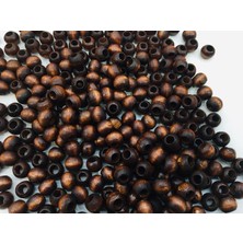 Sin Aksesuar 8 mm Kahverengi Ahşap Boncuk 450 Adet