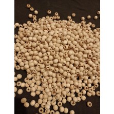 Sin Aksesuar 14 mm Ham Yuvarlak Ahşap Boncuk 140 Adet