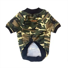 Luli Pet Kamuflaj Desenli Kedi Köpek T-Shirt