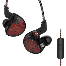 Kz ZS10 On ünite Daire Demir In-Ear Mega Bas Hıfı Kulaklık Mikrofon (Siyah) ile (Yurt Dışından)