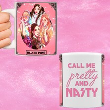 Remonz Blackpink Görselli 3 Tarafı Baskılı Porselen Beyaz Kupa