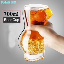 Sanlindou Seksi Lady Erkekler Dayanıklı Çift Duvar Viski Gözlük Şarap Shot Cam Büyük Göğüs Bira Kupası 700Ml | Kupalar (Beyaz) (Yurt Dışından)