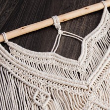 Sanlindou Makrome Duvar Asılı Goblen Duvar Dekor Boho Chic Bohemian Dokuma Ev Dekorasyon Daire Yatak Odası Oturma Odası Galeri Için | Dekoratif Gobiyeller (Yurt Dışından)