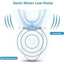 Sanlindou 360 Derece Akıllı Otomatik Sonic Elektrikli Diş Fırçası U Tipi 4 Modu Diş Fırçası Usb Şarj Diş Beyazlatma Mavi Işık | Elektrikli Diş Fırçaları (Yurt Dışından)