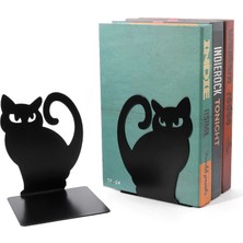 Sanlindou Persian Kedi Outlook Kitap Durumları Oymak Nonskid Kalınlaşma Demir Metal Kitaplıklar Kitap Organizatör Kütüphane Ofis | Bookends (Yurt Dışından)