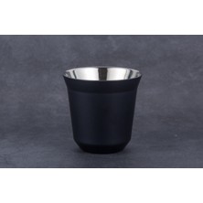 Sanlindou 80Ml Espresso Kupalar Çift Duvar Paslanmaz Çelik Espresso Bardak Seti, Yalıtımlı Kahve Kupaları Son Yıllar Için Son Kolay Temiz | Kupalar (Siyah) (Yurt Dışından)