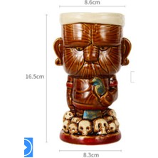 Sanlindou Kupa Tiki Tumblers Seramik Hawaii Partisi Kupalar Gözlük | Parti Kupaları | Seramik Tumblerglasses Kupaları (Kahverengi) (Yurt Dışından)