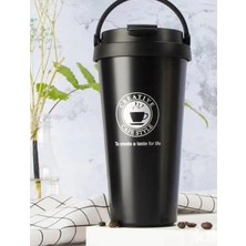 Sanlindou 500 Ml Kahve Kupa Yaratıcı 304 Paslanmaz Çelik Seyahat Kupa Çift Duvar Vakum Yalıtımlı Tumbler Kapaklı Ağız Çay Bardağı | Kupalar (Siyah) (Yurt Dışından)