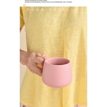 Sanlindou Yaratıcı Gökkuşağı Seramik Kahve Kupa Pastel Renk Sevimli Çay Tumbler Kupası Tazas De Cafe Bardaklar Ve Kupalar Yenilik Latte Tumblers | Kupalar (Pembe) (Yurt Dışından)