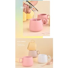 Sanlindou Yaratıcı Gökkuşağı Seramik Kahve Kupa Pastel Renk Sevimli Çay Tumbler Kupası Tazas De Cafe Bardaklar Ve Kupalar Yenilik Latte Tumblers | Kupalar (Pembe) (Yurt Dışından)