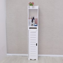 Sanlindou Beyaz Zemin Ayakta Banyo Depolama Raf Tuvalet Banyo Dolabı Depolama Organizatör Kahverengi Plastik Dolap Raf Ev Mobilyaları | Depo Tutucular Ve Raflar (Yurt Dışından)