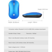 Sanlindou Ofis Laptop Için Kablosuz Bluetooth Çift Modu Fare | Fareler (Gri) (Yurt Dışından)