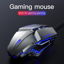 Generic Kablolu Gaming Fare 7 Düğme 3200 Dpı USB Dilsiz Bilgisayar Mouse Gamer Ergonomik Sessiz Fare Pc Dizüstü Için Renkli Arka Işık ile (Yurt Dışından)