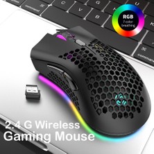 Sanlindou 2.4 Ghz Kablosuz Oyun Fare Şarj Edilebilir Fare Rgb Işık Efekti İle 3 Ayarlanabilir Dpı Pc Için Petek Mouse Fare (Yurt Dışından)