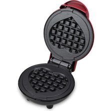 Sanlindou Mini Elektrikli Kalp Şeklinde Waffle Makinesi 1800W - Kırmızı (Yurt Dışından)