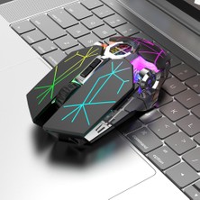 Sanlindou X13 2.4G Kablosuz Gaming Mouse 6 Düğme 2400 Dpı Usb Şarj Edilebilir Sessiz Arka Işık Fareler Gamer Bilgisayar Pc Için Optik Fare (Yurt Dışından)