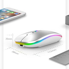 Sanlindou Rgb Bluetooth Fare Şarj Edilebilir Kablosuz Fare Laptop Için İpad Macbook Bilgisayar Sessiz Mause Led Aydınlatmalı Ergonomik Fareler (Yurt Dışından)