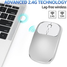 Sanlindou Metal Kablosuz Fare Şarj Edilebilir Sessiz Tıklama Fare Usb Tip-C Fare Macbook Dizüstü Dizüstü Pc Için Ergonomik Fareler (Yurt Dışından)