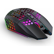 Sanlindou X801 Kablosuz Oyun Fare Petek Hollow Ergonomik Tasarlanmış Usb 10 M Kablosuz Şanzıman Profesyonel Rgb Fare Gamer (Yurt Dışından)