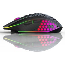 Sanlindou X801 Kablosuz Oyun Fare Petek Hollow Ergonomik Tasarlanmış Usb 10 M Kablosuz Şanzıman Profesyonel Rgb Fare Gamer (Yurt Dışından)