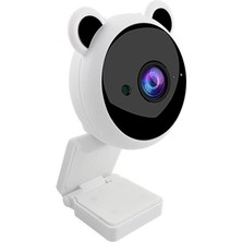 Sanlindou Sevimli Panda Hd 1080 P Webcam Bilgisayar Pc Webcamera Mikrofon Kameraları İle Canlı Yayın Video Arama Konferansı Çalışması (Yurt Dışından)