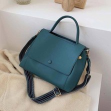 Sanlindou Moda Sadece Katı Renk Omuz Messenger Çanta Için Pu Deri Crossbody Çanta Lady Zincir Seyahat Küçük Çanta | Omuz Çantaları (Açık Yeşil) (Yurt Dışından)