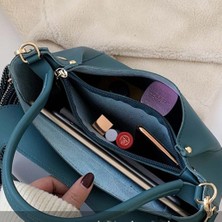 Sanlindou Moda Sadece Katı Renk Omuz Messenger Çanta Için Pu Deri Crossbody Çanta Lady Zincir Seyahat Küçük Çanta | Omuz Çantaları (Açık Yeşil) (Yurt Dışından)