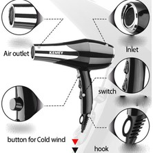 Sanlindou 3000 Watt Tam Boy Pro Pro Saç Kurutma Makinesi Mesleki Salon Bere Kurutucu Konsantratör Meme Ekleri 3 Hızlı Kurutma | Saç Kurutma Makineleri (Yurt Dışından)