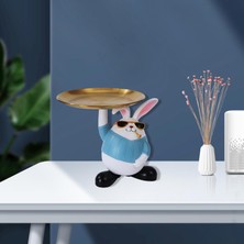 Strade Store Yaratıcı Tavşan Depolama Tepsi Küpe Tutucu Kafe Yatak Odası Dekorasyon Işık Mavi Için (Yurt Dışından)