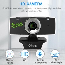 Gsou Dahili Mikrofonlu B18S Akıllı Hd Webcam -Siyah (Yurt Dışından)