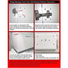 Eym Dolap Menteşe Tamir Sacı Seti Kasa Kısmı Için 2 Li Koyu Kahve