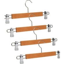 Senin Dükkanın 10'lu Elbise Askısı Ahşap Askılık Mandallı Etek Askısı