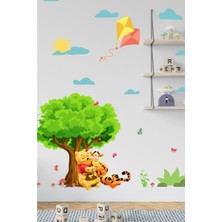 Msticker Winnie The Pooh ve Arkadaşı Ormanda Çocuk Odası Dekorasyon Sticker Seti
