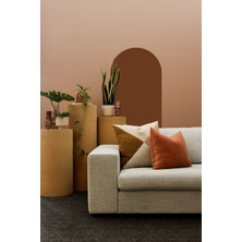 Msticker Bohem Tarzı Oval Koyu Kahve Duvar Dekorasyon Sticker (60X100 Cm)