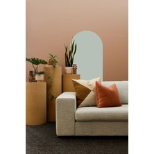 Msticker Bohem Tarzı Oval Açık Gri Duvar Dekorasyon Sticker (60X100 Cm)