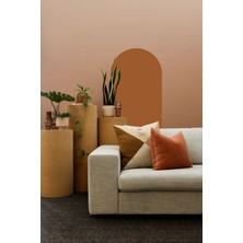 Msticker Bohem Tarzı Oval Kahverengi Duvar Dekorasyon Sticker (60X100 Cm)