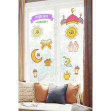 Msticker Ramazan Fener Ay Yıldızlar Cam Duvar Dekorasyon Sticker Seti