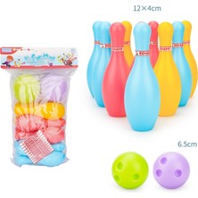 Puluz 3 Takım Çocuk Plastik Bowling Oyuncak Seti, Boyut: 12Cm Renkli (Yurt Dışından)