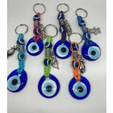 Hasyılmaz Nazar Boncuklu Anahtarlık - Renkli Ipli Nazar Boncuklu Anahtarlık