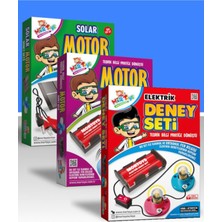 Mor Toys 3' Lü Deney Seti, Elektrik, Motor, Solar Motor Deney Setleri