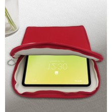 Bk Gift Pop Art Tasarımlı Taşınabilir Koruyucu Tablet Kılıfı & Organizer Çanta - Kırmızı-2