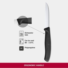 Victorinox Yan ve Sapan Soyacak 8 cm Tırtırlı 3'lü Set Siyah