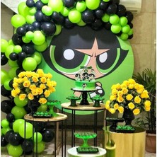 Best Parti 50 Adet Yeşil, Siyah Balon ve 5mt Balon Zinciri
