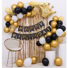 Best Parti Kral Taçlı Doğum Günü Seti Happy Bırthday