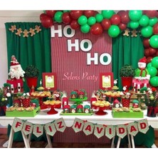 Best Parti Yeni Yıl Yeşil - Kırmızı Balon Zincir Noel Konsept Zincir
