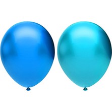 Best Parti Metalik Balon Seti 20 Adet ( Koyu Mavi, Açık Mavi)