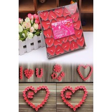 Best Parti Tealight Mum 25'li Kalpli Kırmızı Yer Mumu Evlilik Teklifi Yıldönümü Süsleme