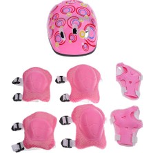 Homyl Çocuklar Bisiklet Kask Kaykay ile Set, Dağ Bisikleti (1x Kask + 2x Ped ve Pembe (Yurt Dışından)