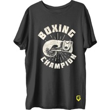 Top Glory Boxing  Baskılı Penye Boks  Sporcu T-Shirt
